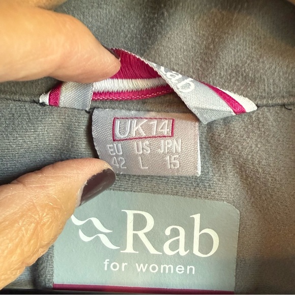 Women's Rab Sawtooth Soft Shell Jacket Outdoor Running Hiking Gray size large - Picture 8 of 15